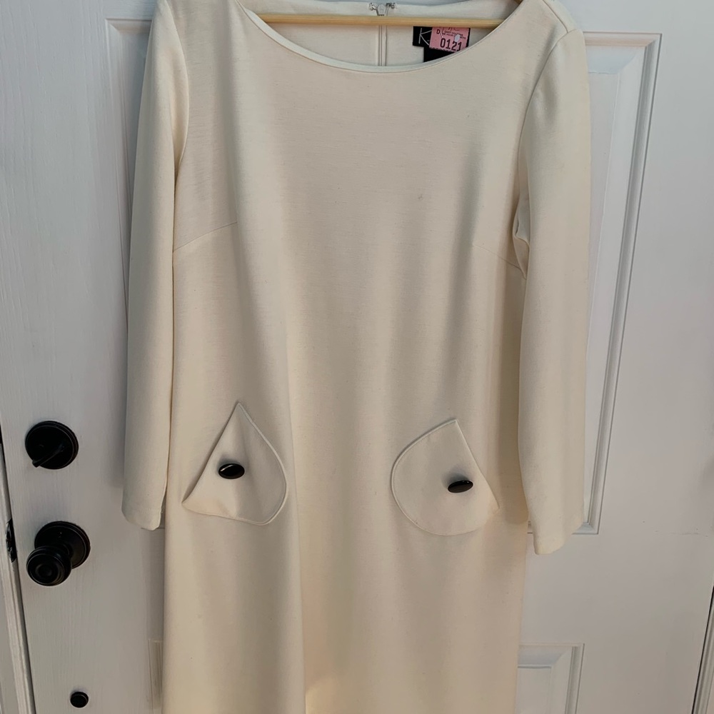White knit dress